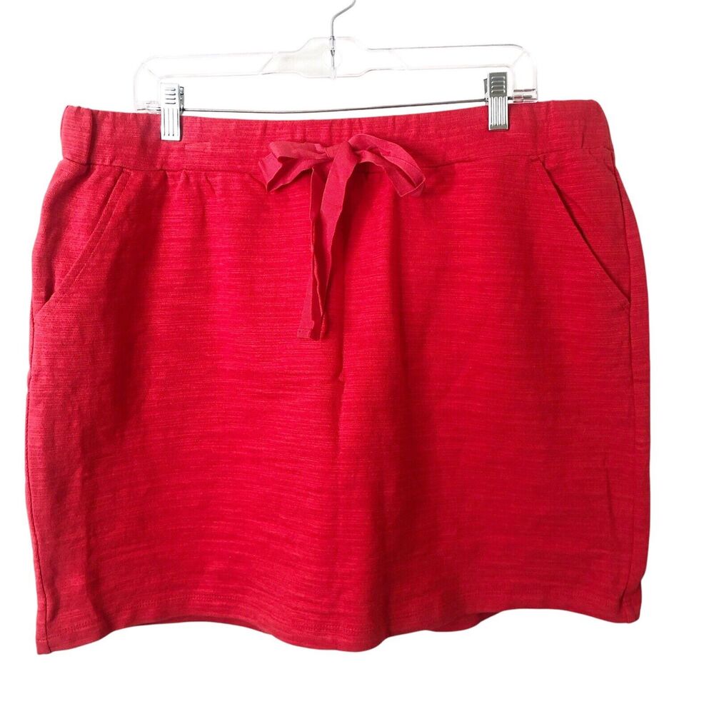 Ann Taylor Loft NWT Women's 100% Cotton Pull-On Skirt w/Pockets Size XL